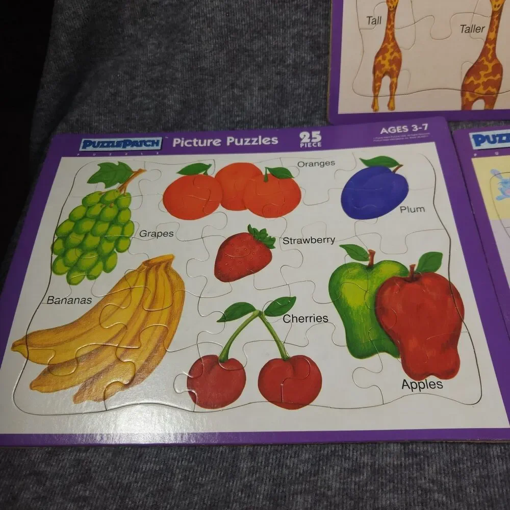 Disney Lion King Mufasa Barney The Dinosaur Puzzle Patch Picture Puzzles Lot